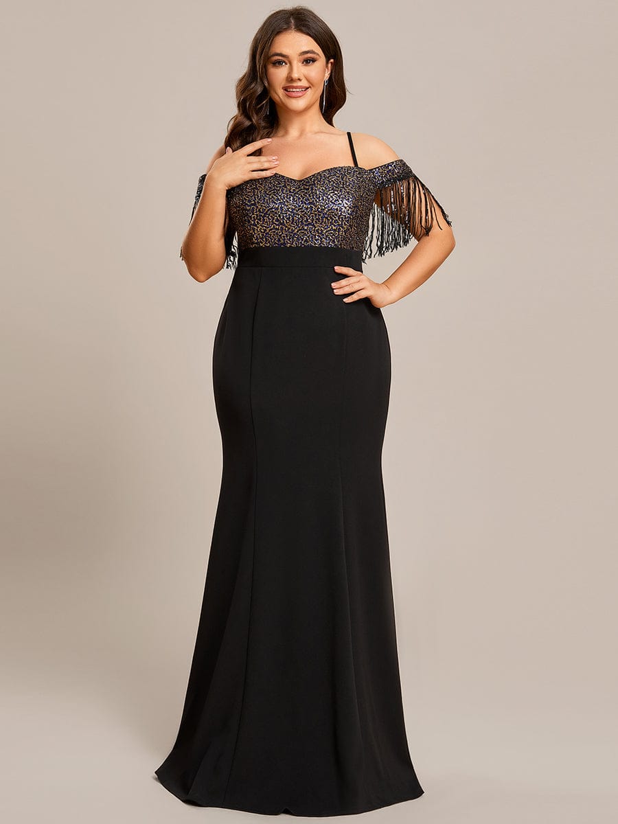 Evening gown outlet with tail