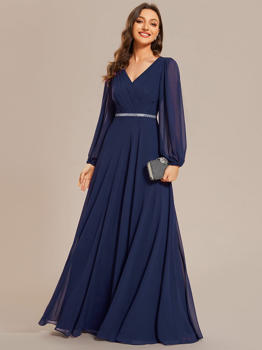 Long sleeve shop chiffon maxi dress