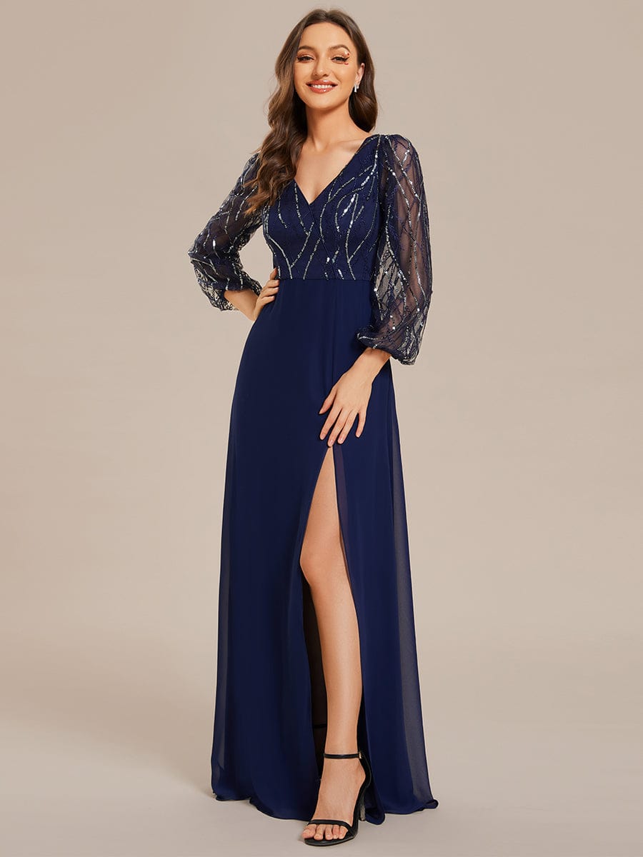 Long sleeve a line hotsell maxi dress