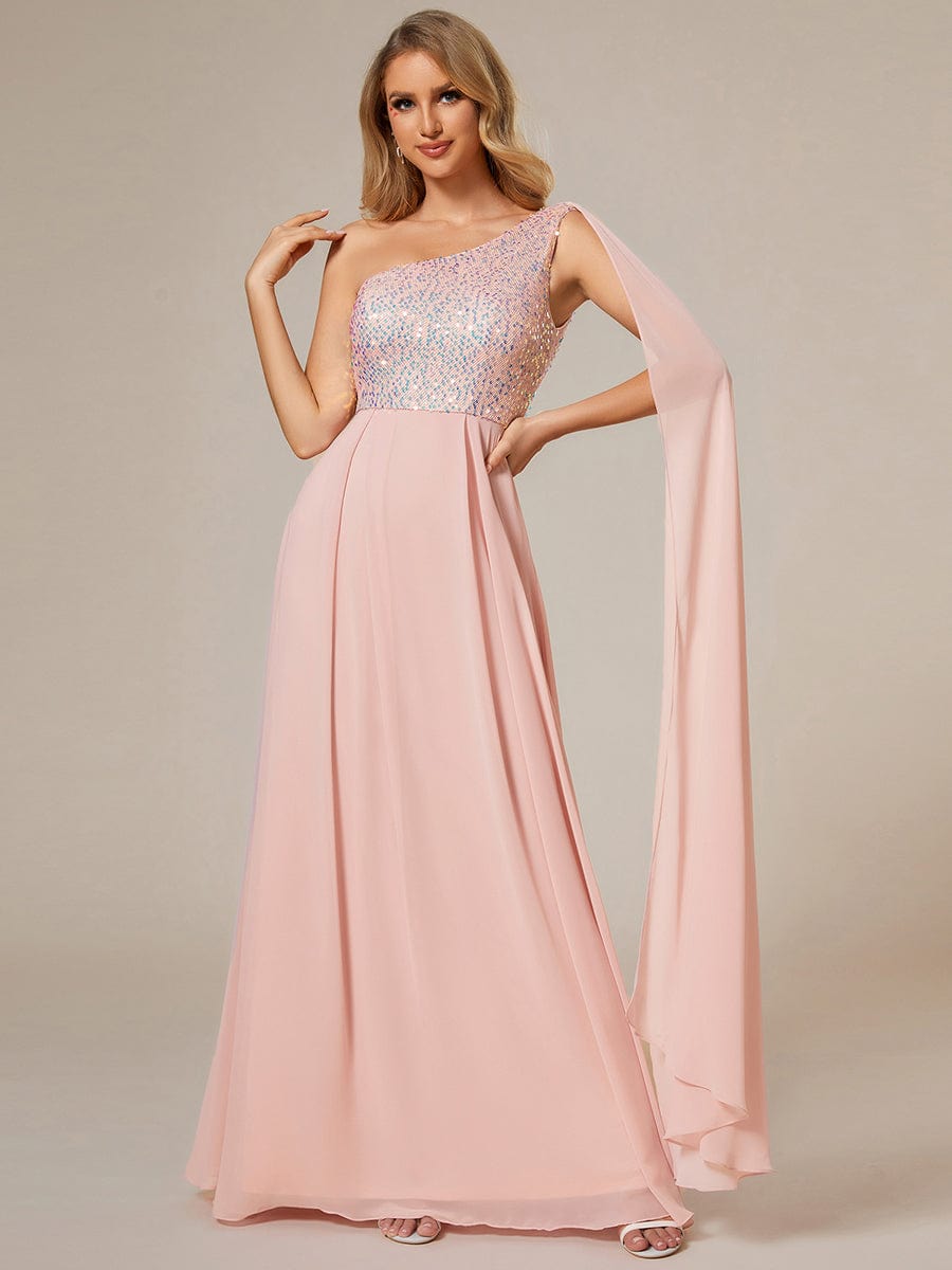 Long flowy 2024 blush dress