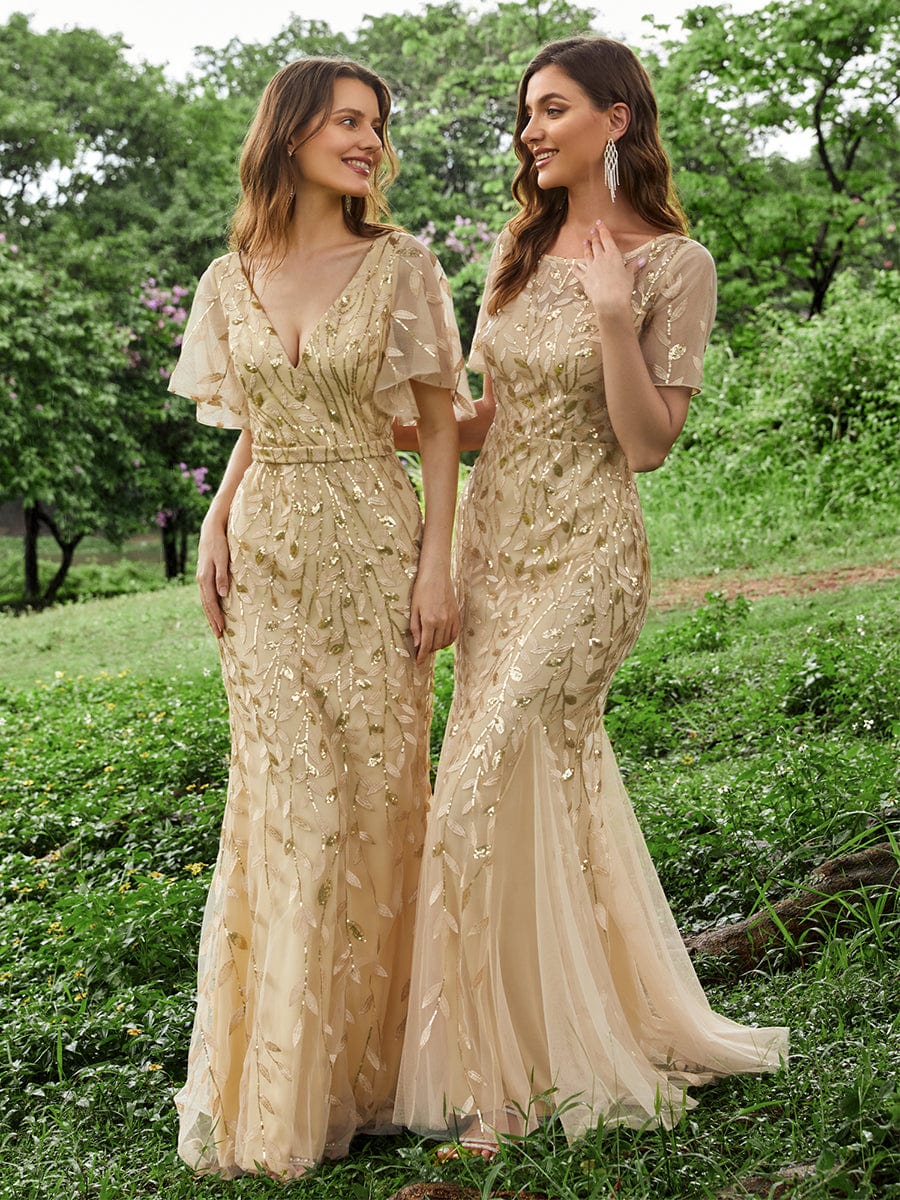 Gold Bridesmaid Dresses Mixed Styles - Ever-Pretty UK