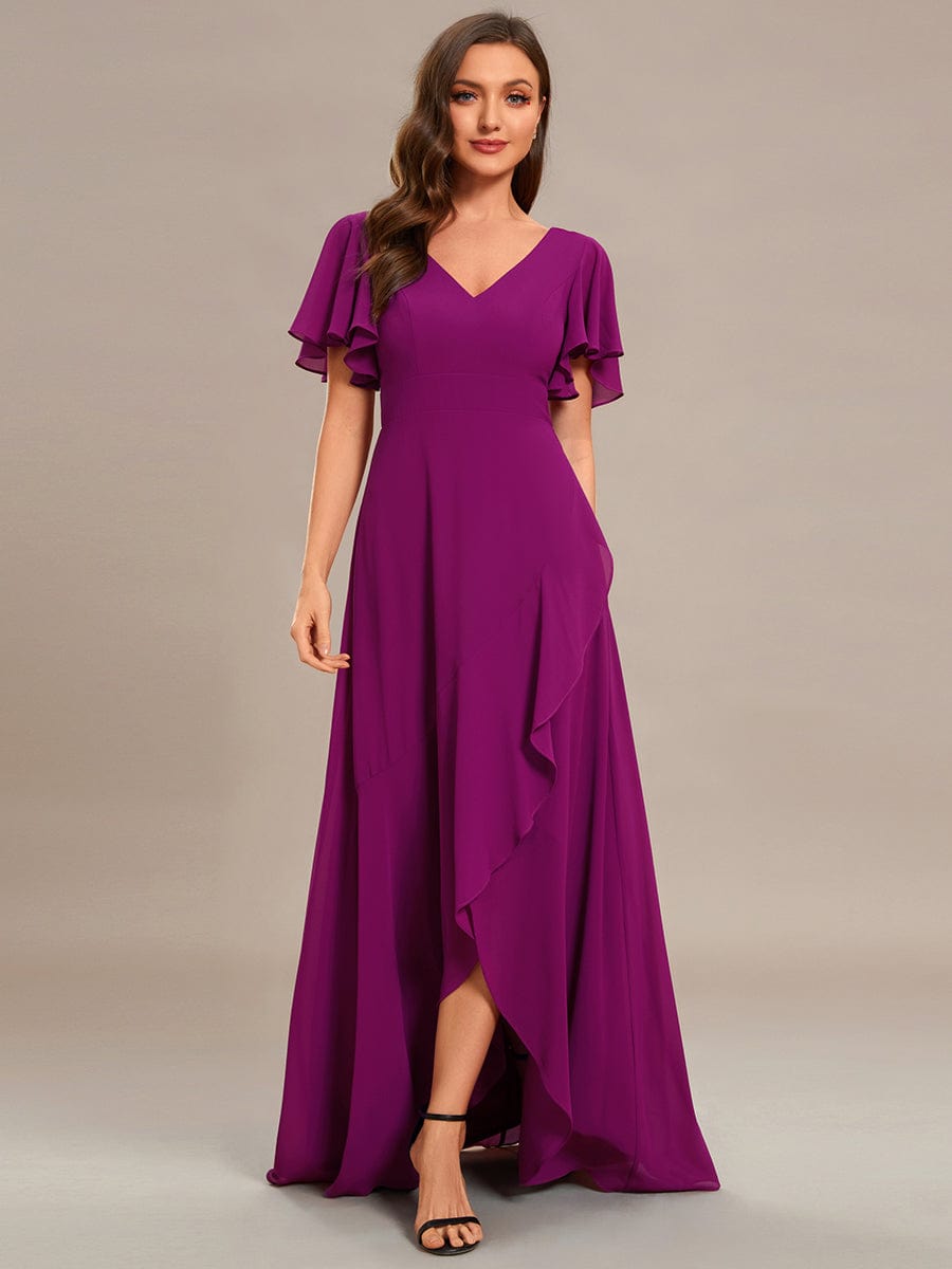 Lilac chiffon clearance bridesmaid dress