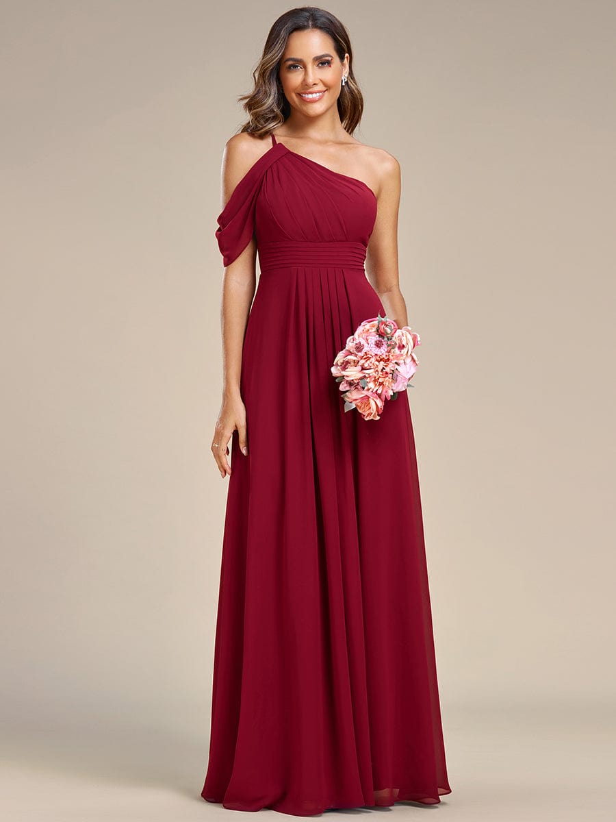 Asymmetric bridesmaid hot sale dress