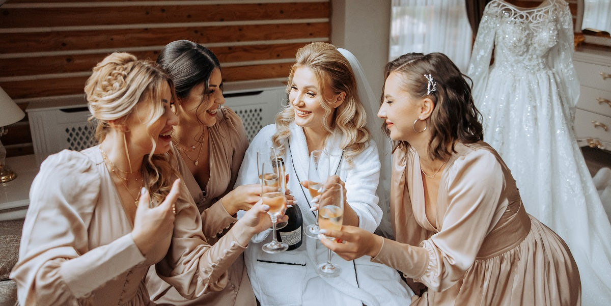 What Color Suits Go With Champagne Bridesmaid Dresses?