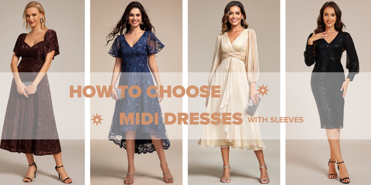 How to Choose Midi Evening Dresses with Sleeves for Any Body Type?