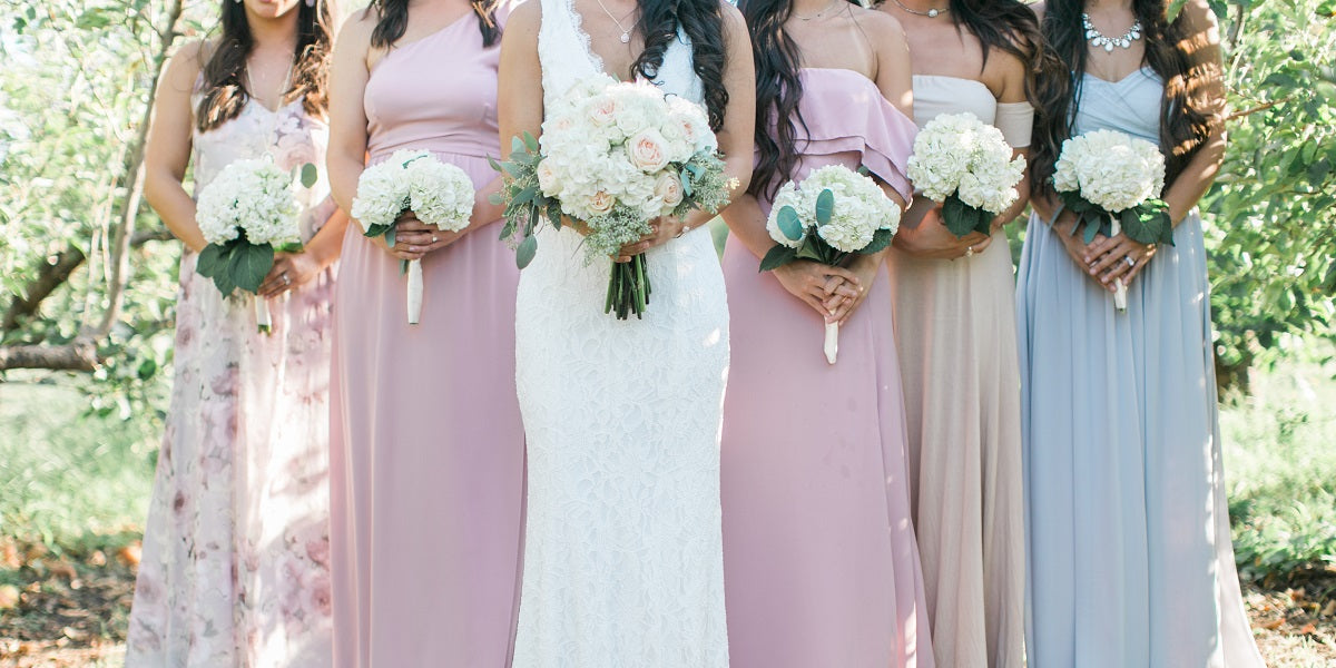 12 Pastel Bridal Party Dresses for Every Wedding Style