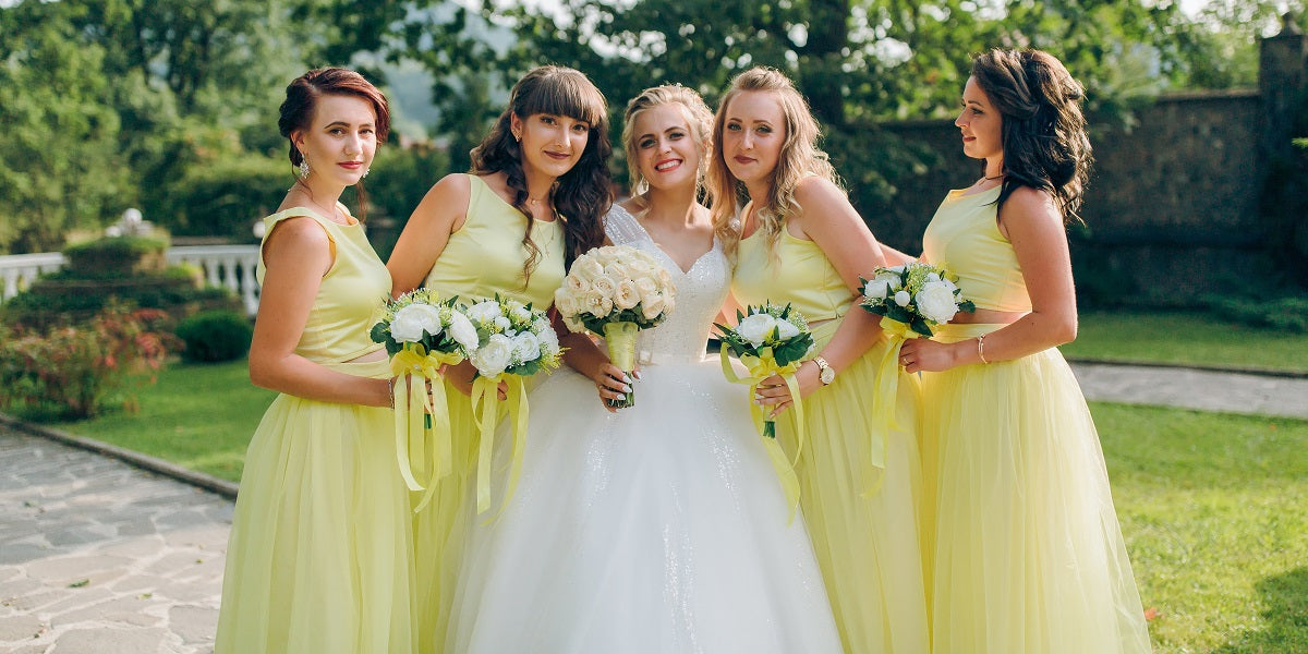 yellow bridesmaid dresses