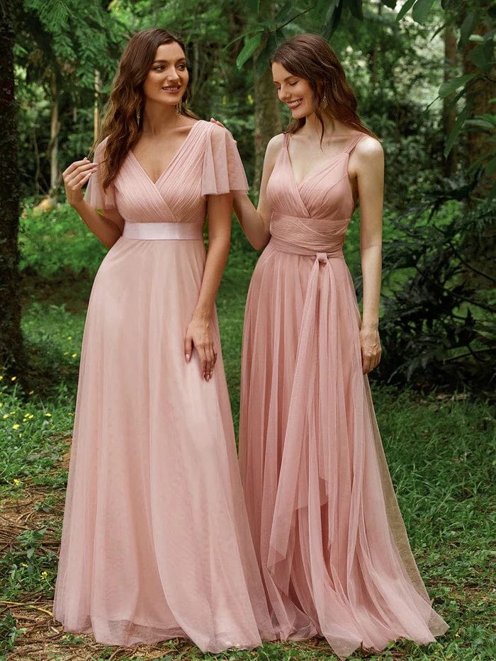 Pink Tulle Bridesmaid Dresses