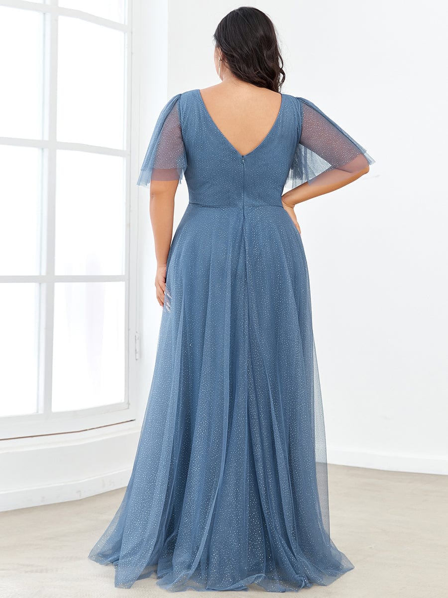 Dusty Blue Bridesmaid Gowns #style_EE00278DN