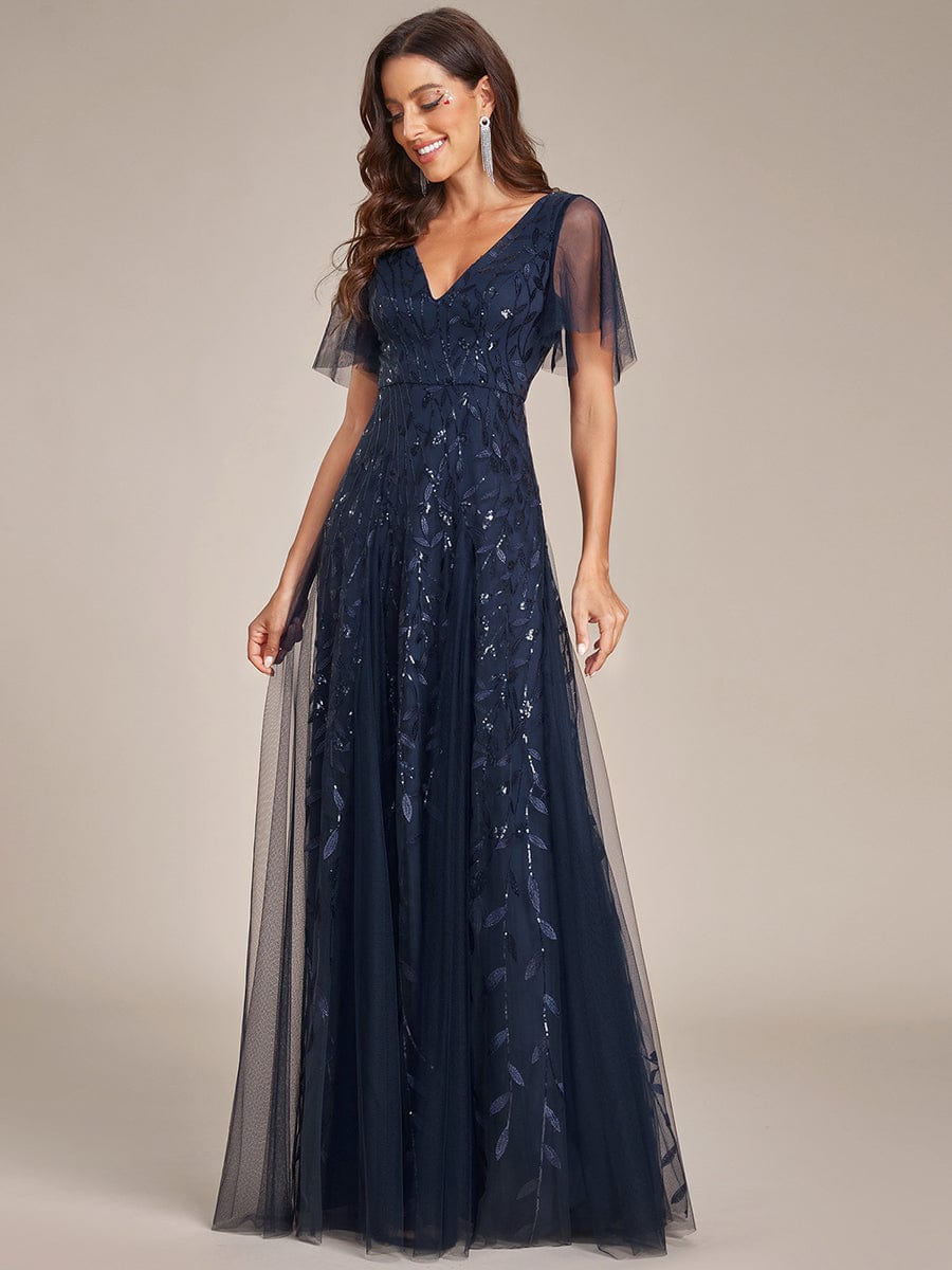 Navy Blue Bridesmaid Dresses #style_EE00736NB