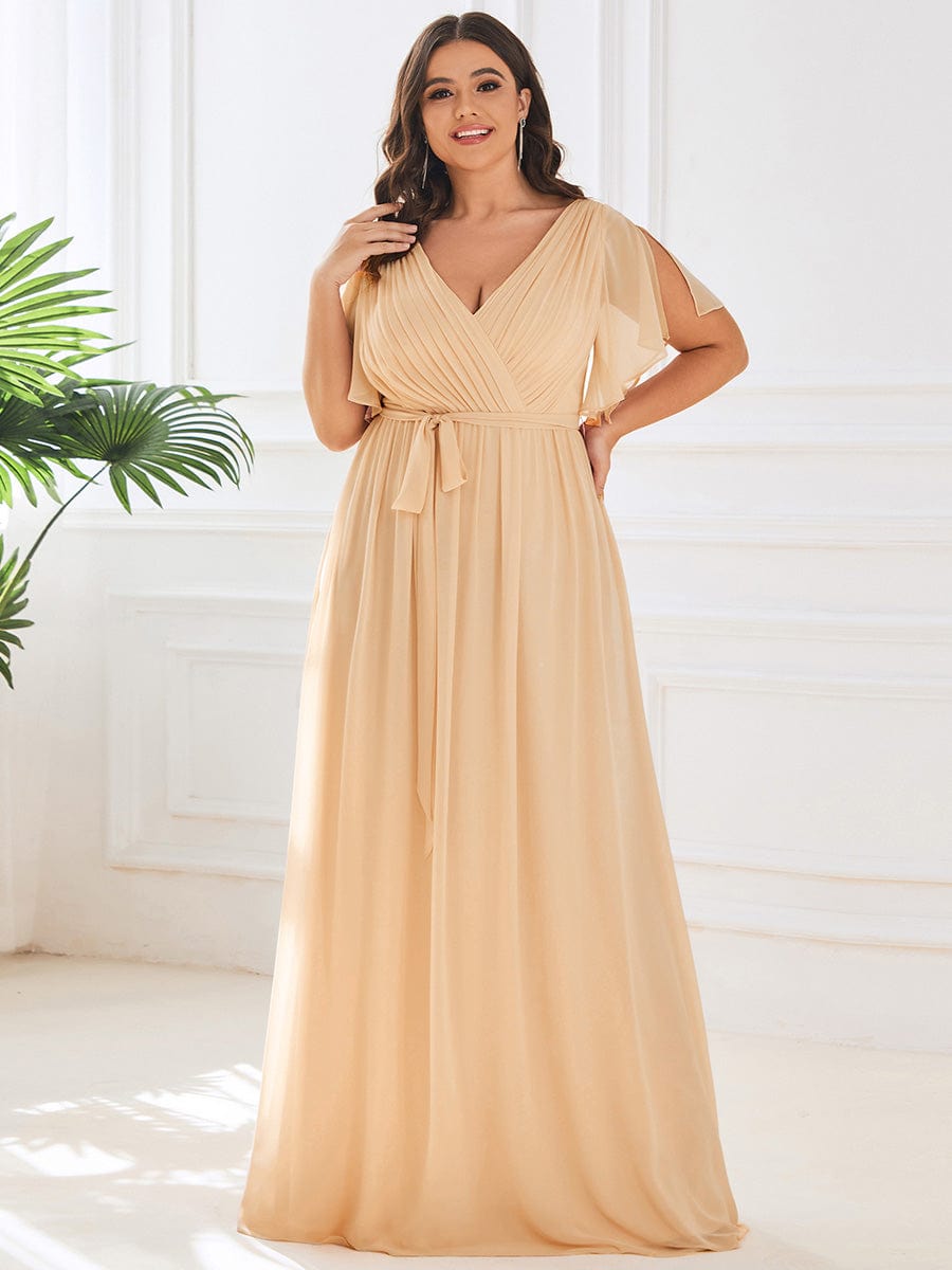 Top Picks Champagne Bridesmaid Gowns #style_EE0164ACH