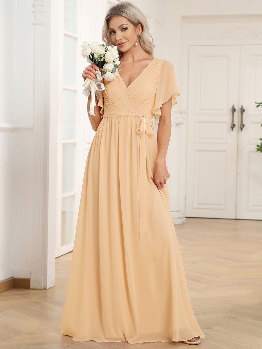 Top Picks Champagne Bridesmaid Gowns #style_EE0164ACH