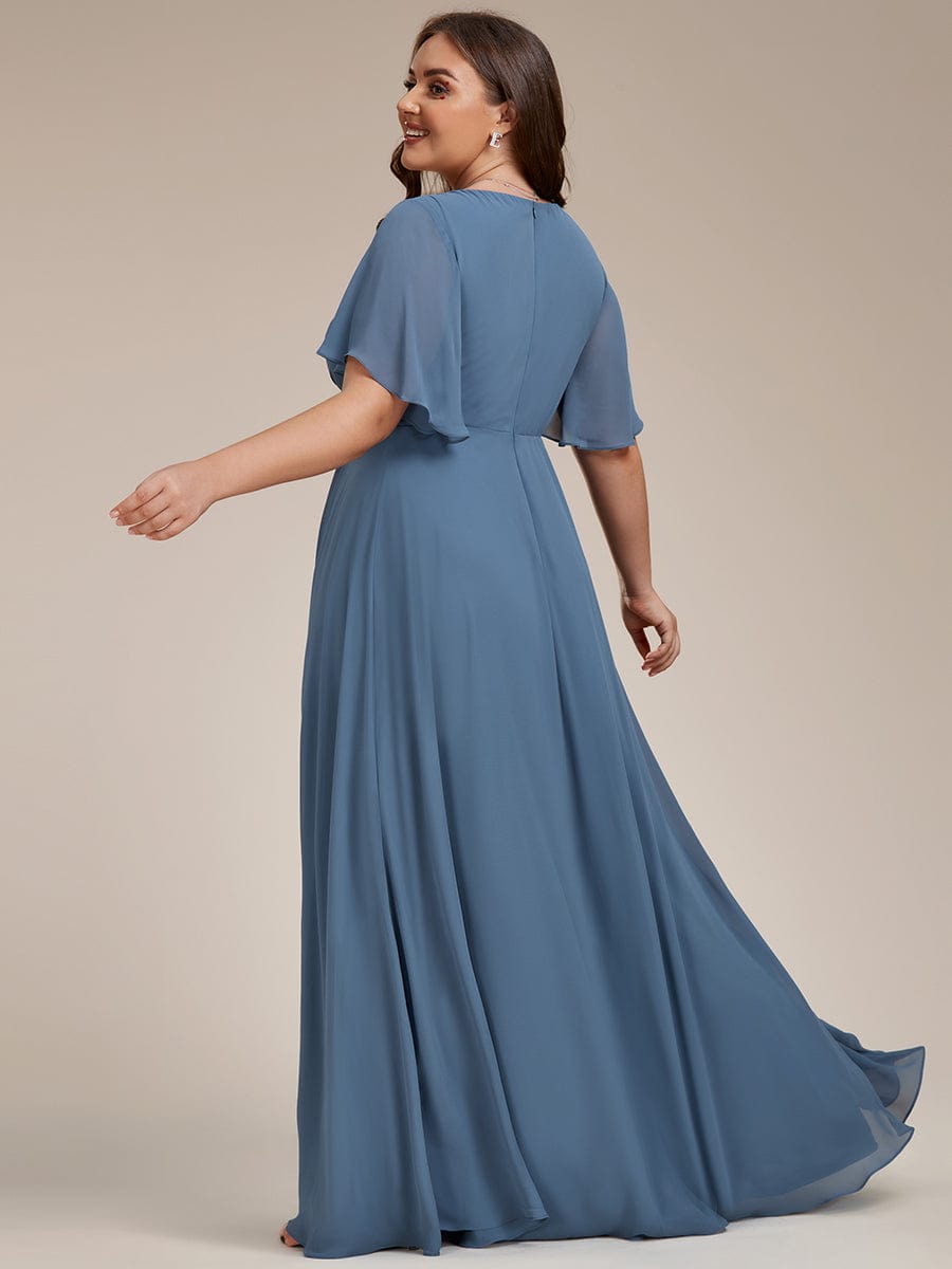 Dusty Blue Bridesmaid Gowns #style_EE01960DN