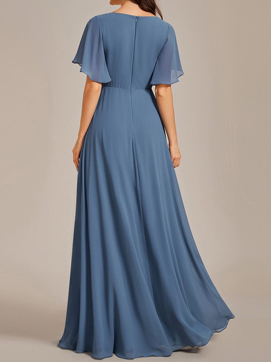 Dusty Blue Bridesmaid Gowns #style_EE01960DN