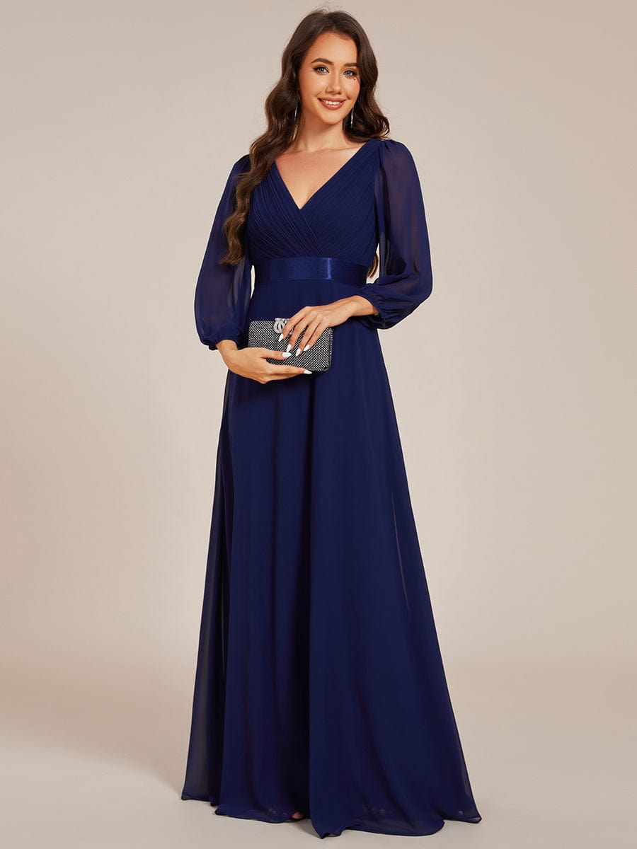 Chiffon long sleeve maxi dress formal hotsell