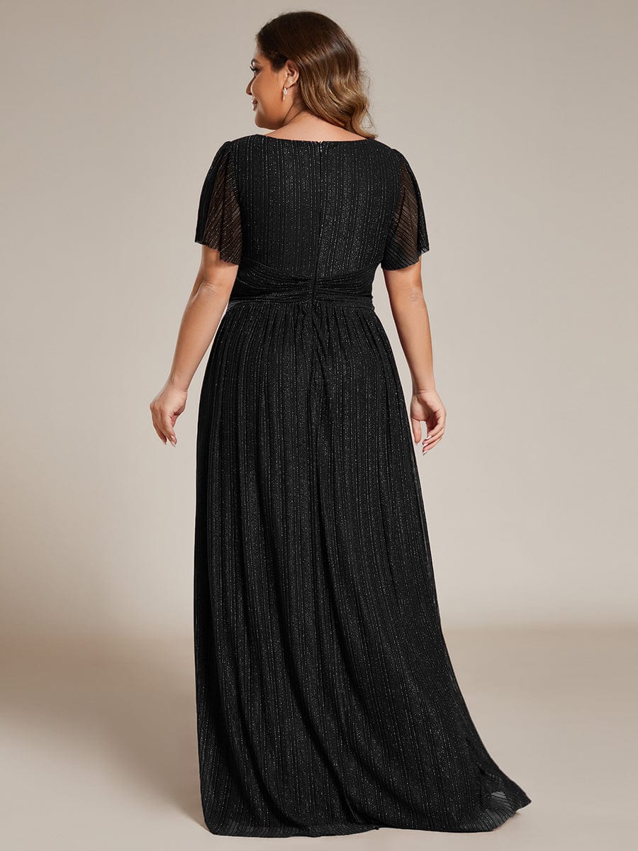 Plus size short sleeve black dress on sale