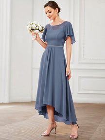 Dusty Blue Bridesmaid Gowns #style_EP00465DN