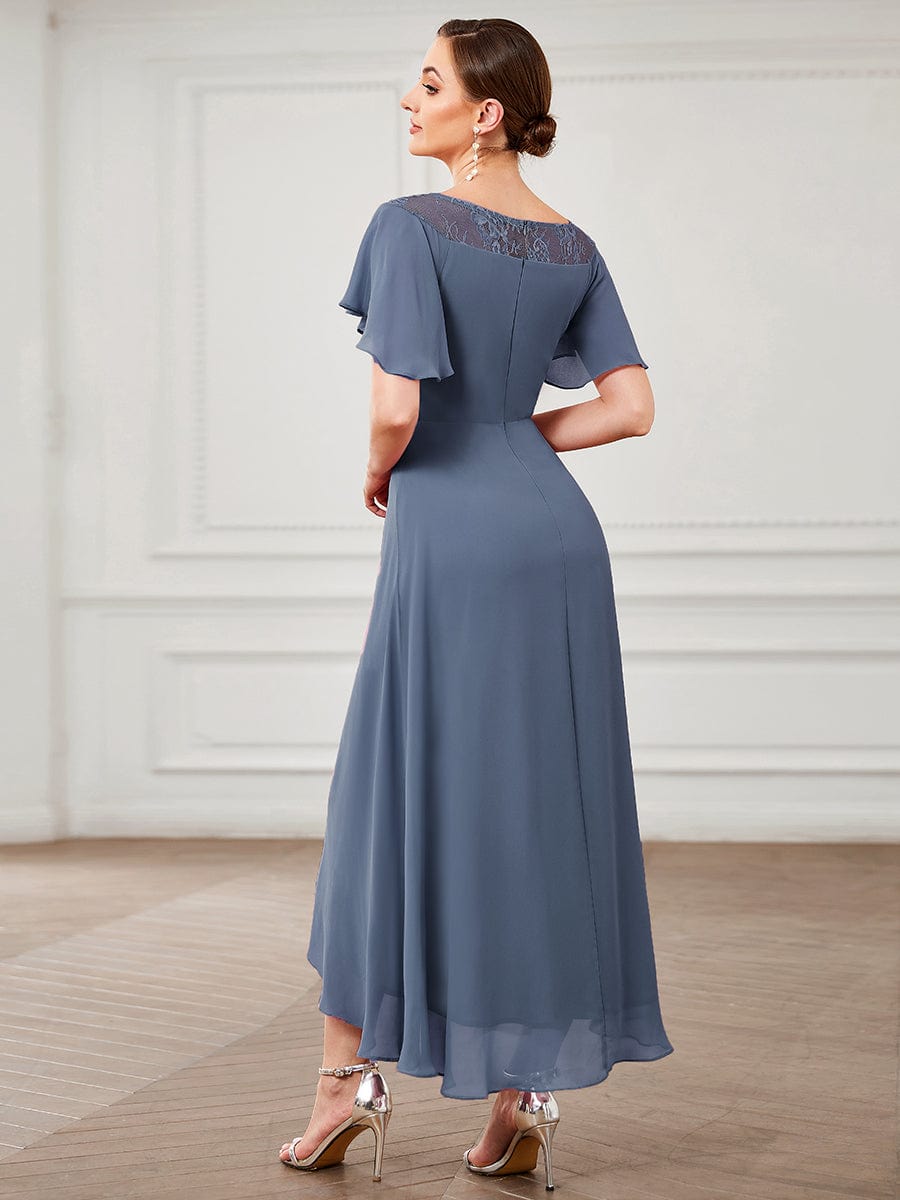 Dusty Blue Bridesmaid Gowns #style_EP00465DN