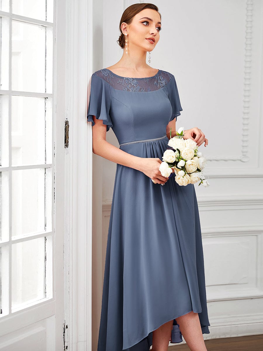 Dusty Blue Bridesmaid Gowns #style_EP00465DN