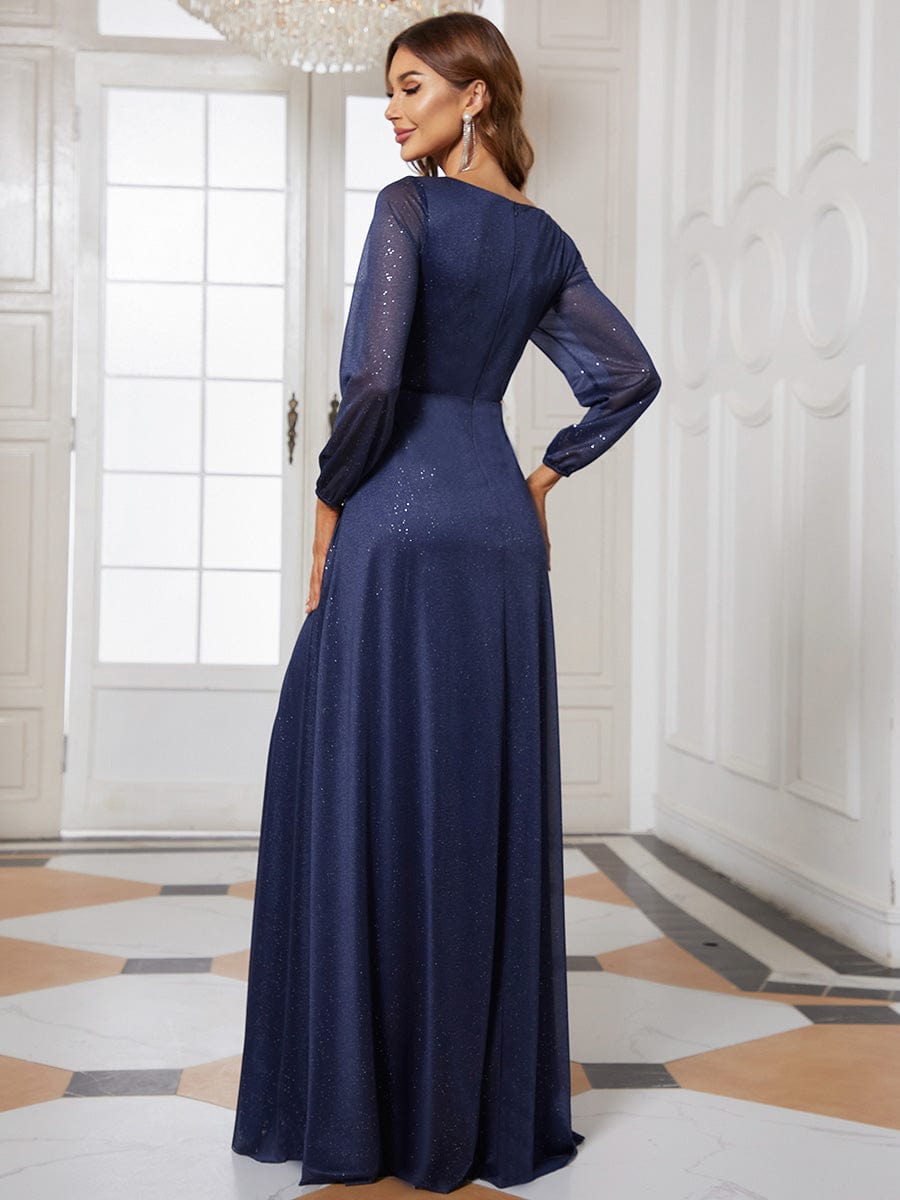 Navy Blue Bridesmaid Dresses #style_EP00739NB