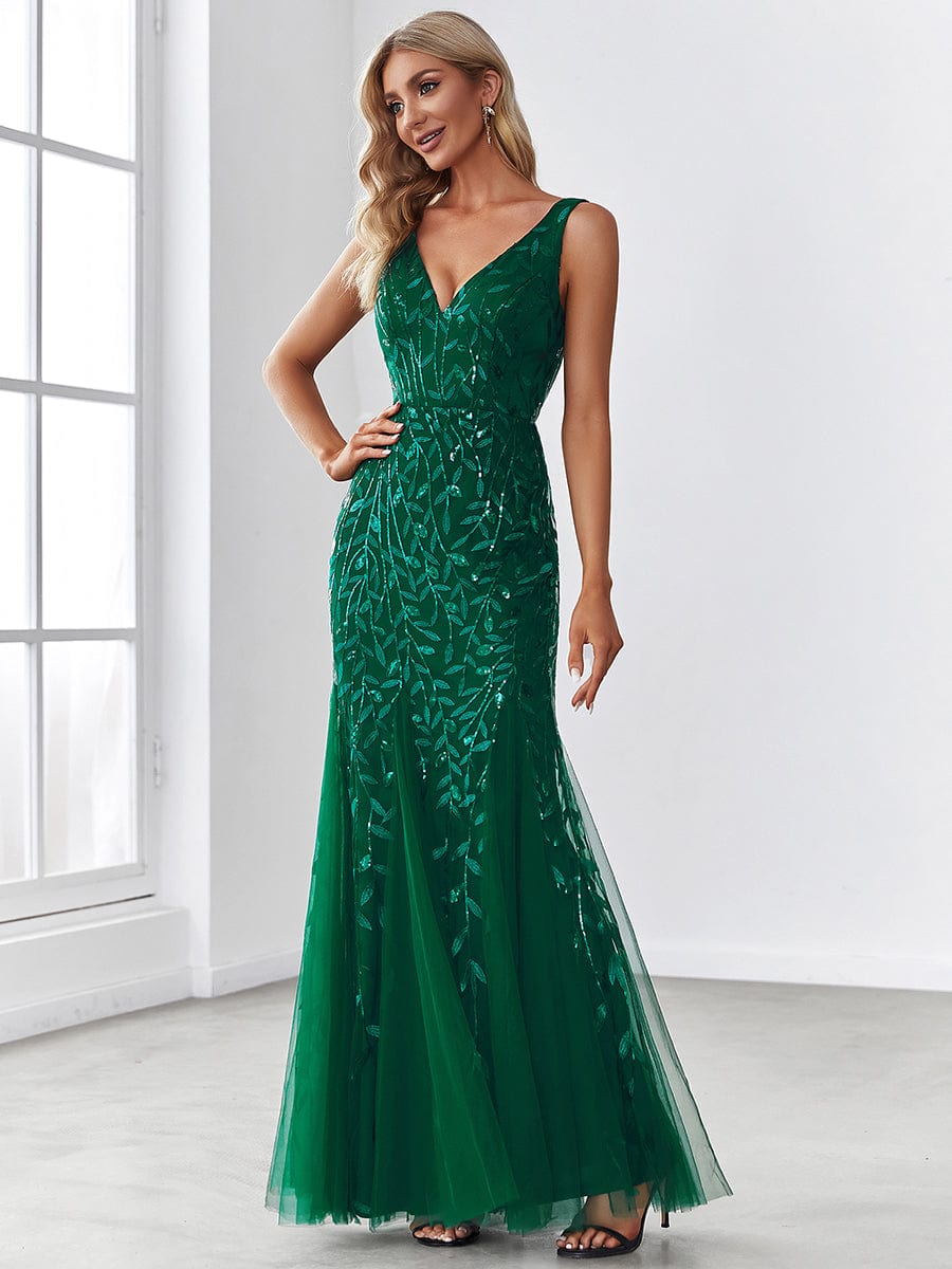 Top Picks Green Formal Dresses #style_EP07886DG