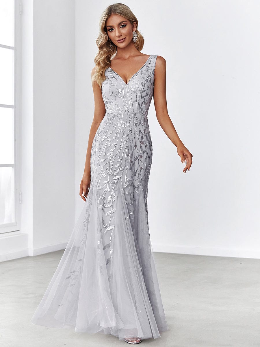 Silver gowns for mother of the bride online