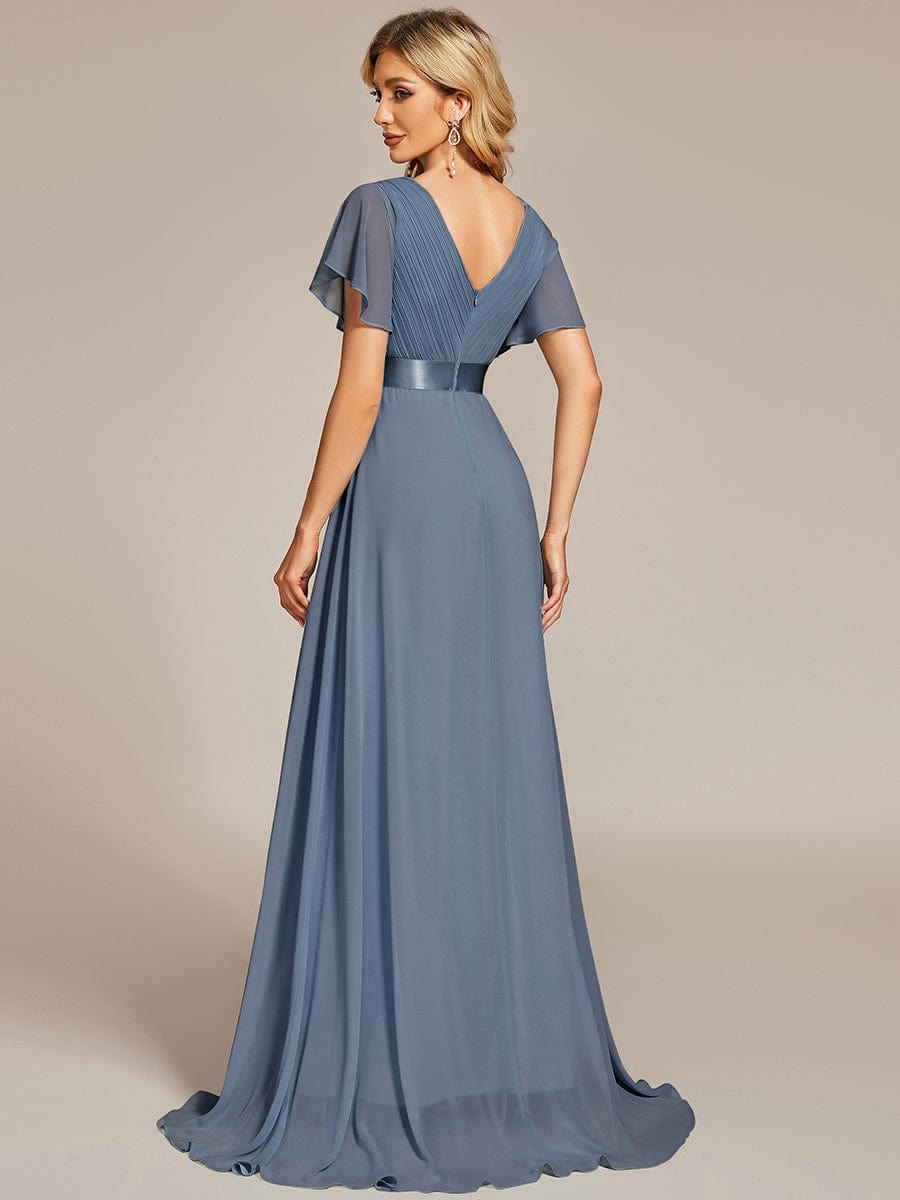 Dusty Blue Bridesmaid Gowns #style_EP09890DN