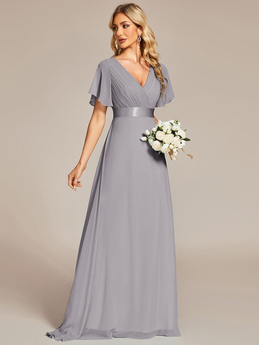 Long grey shops dress with sleeves