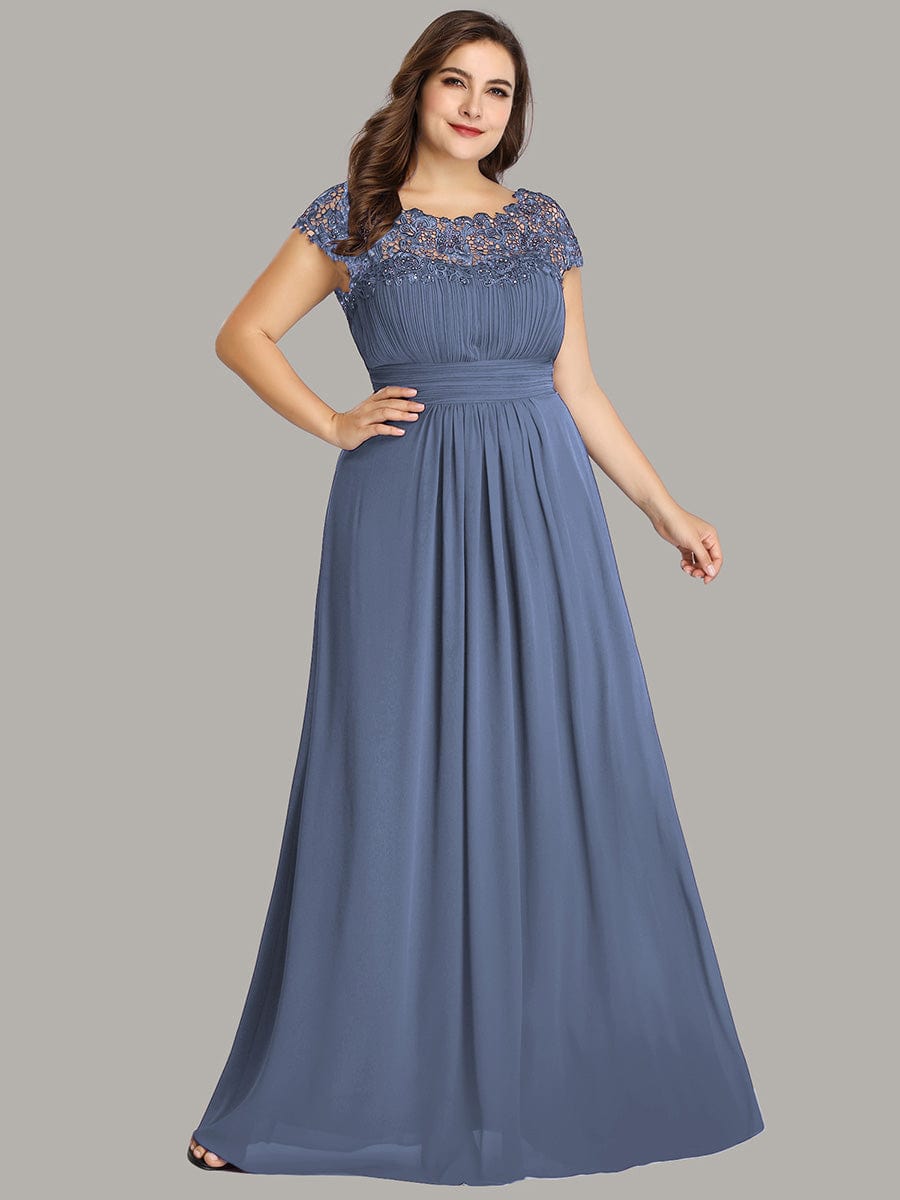 Dusty Blue Bridesmaid Gowns #style_EP09996DN