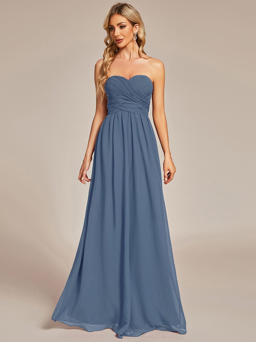 Dusty Blue Bridesmaid Gowns #style_ES01491DN