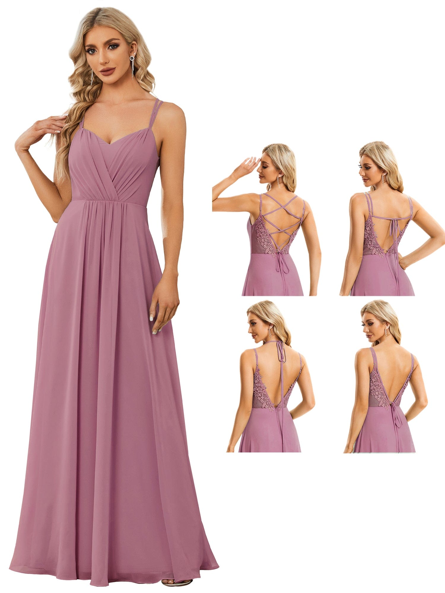 Purple Orchid Bridesmaid Dresses #style_ES01692OD