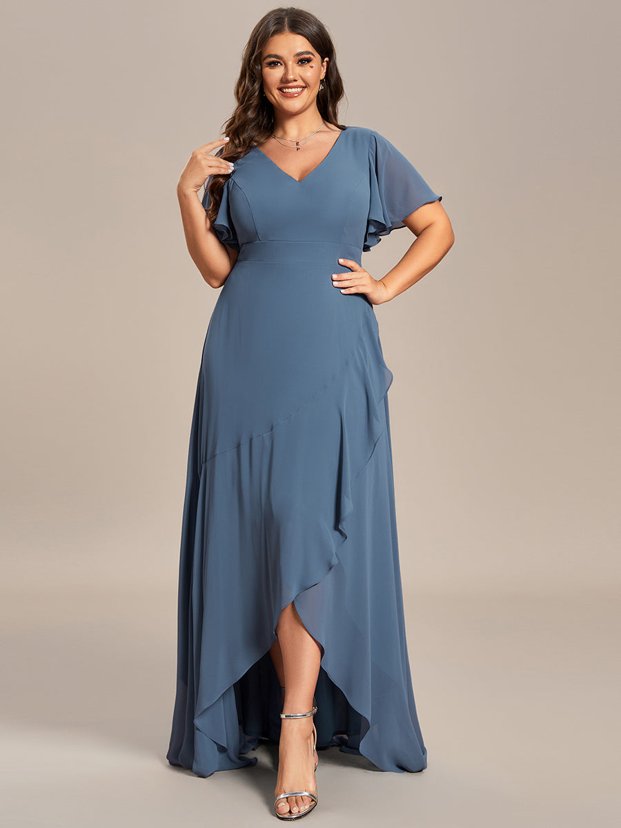 Dusty Blue Bridesmaid Gowns #style_ES01749DN