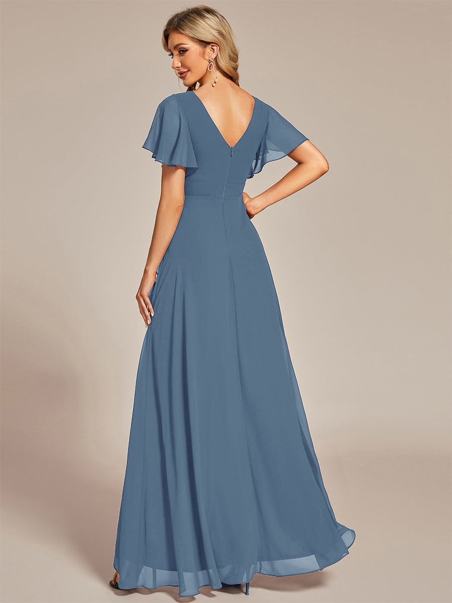 Dusty Blue Bridesmaid Gowns #style_ES01749DN