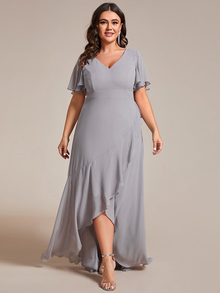 Grey Bridesmaid Dresses #style_ES01749GY