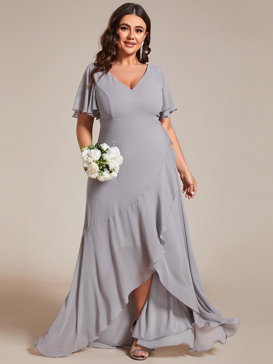 Grey Bridesmaid Dresses #style_ES01749GY