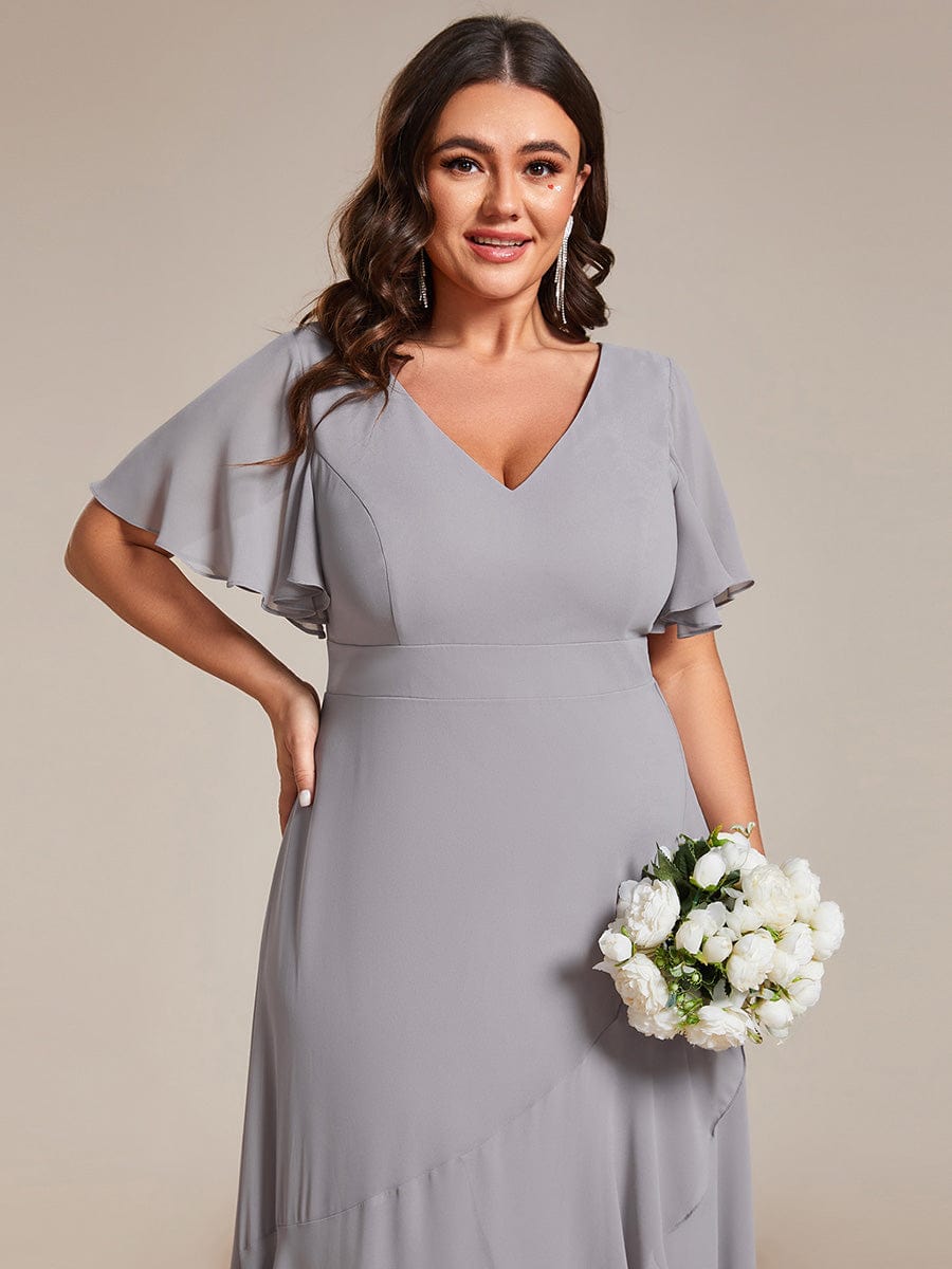 Grey Bridesmaid Dresses #style_ES01749GY