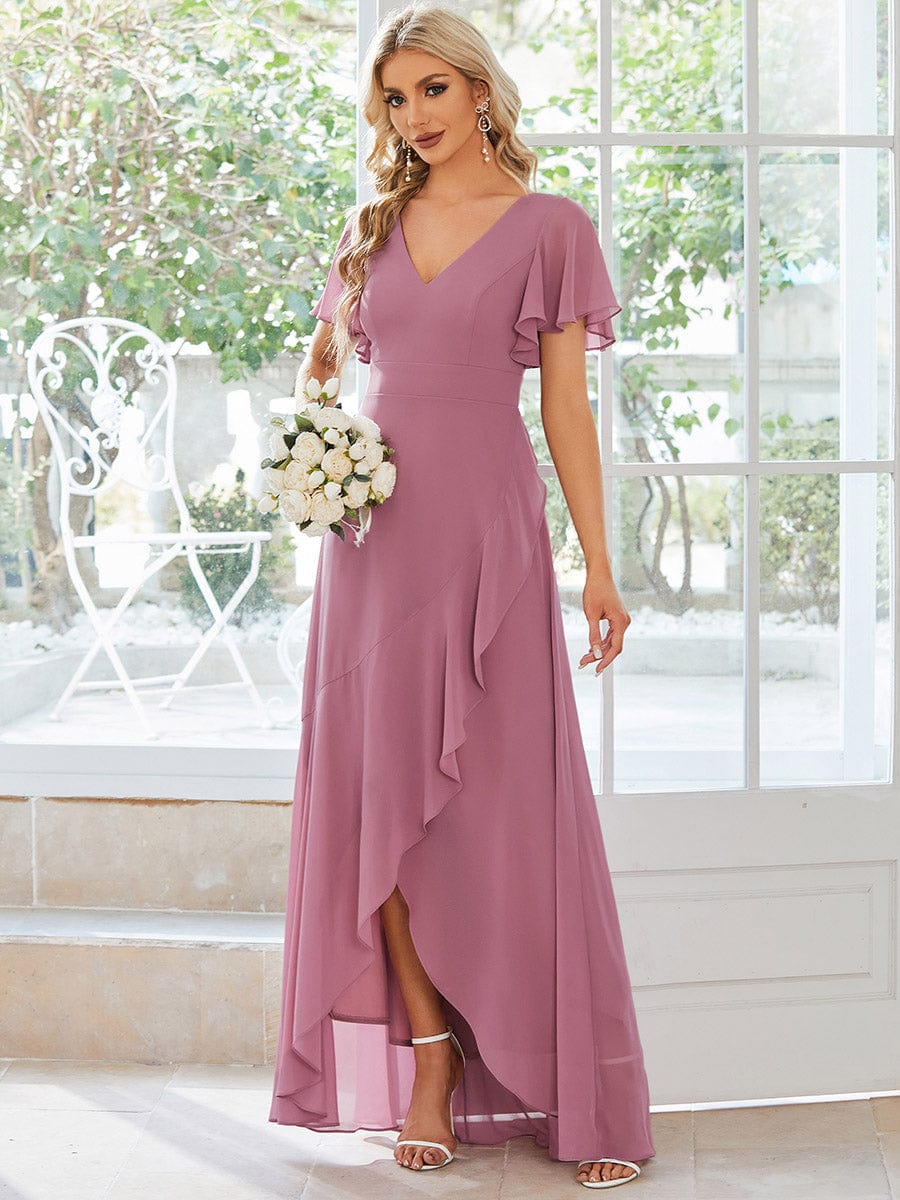 Purple Orchid Bridesmaid Dresses #style_ES01749OD