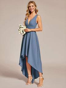 Dusty Blue Bridesmaid Gowns #style_ES01750DN