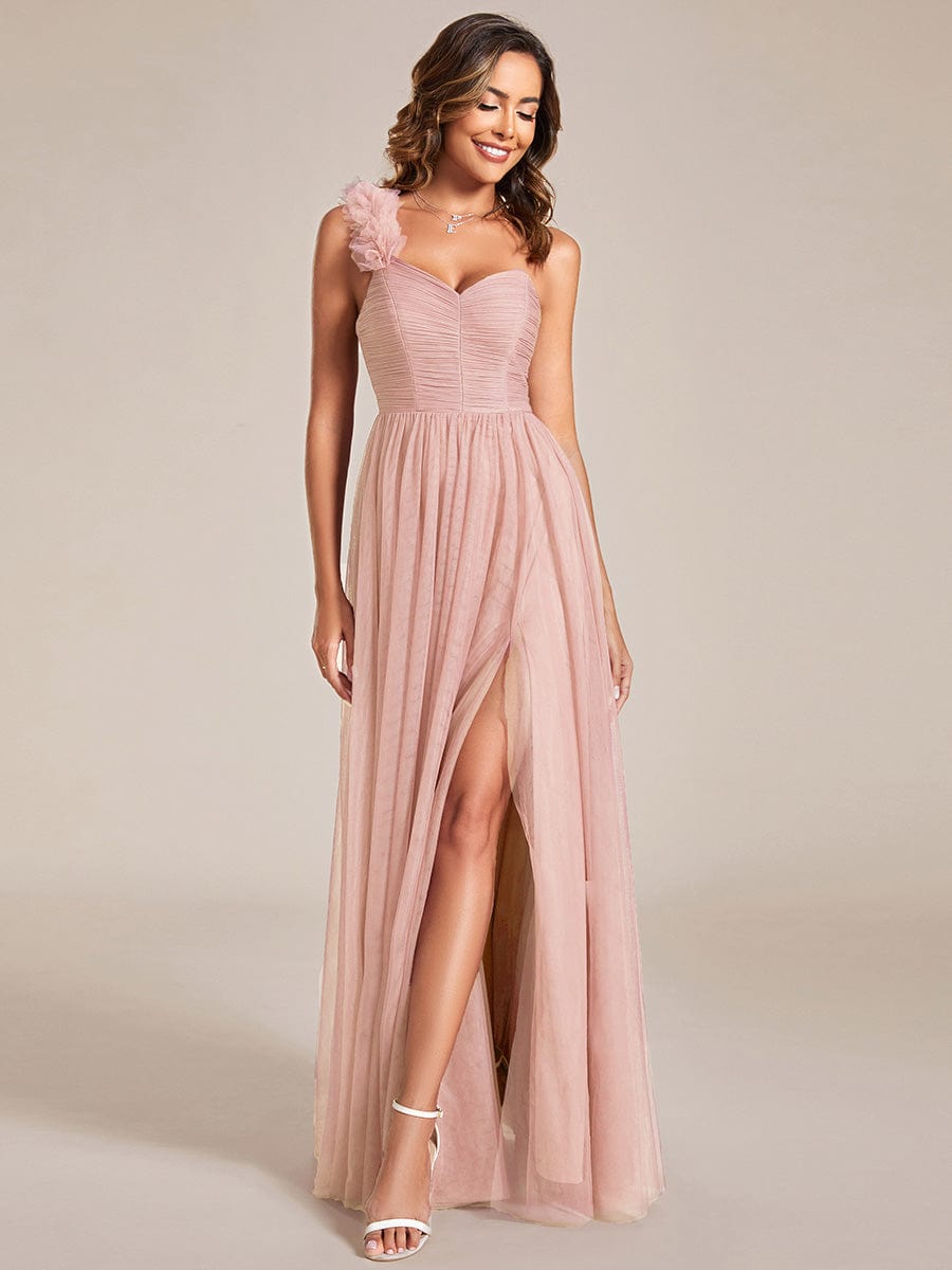 Pink Tulle Bridesmaid Dresses #style_ES01911PK