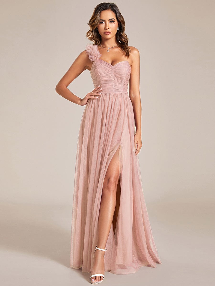 Pink Tulle Bridesmaid Dresses #style_ES01911PK