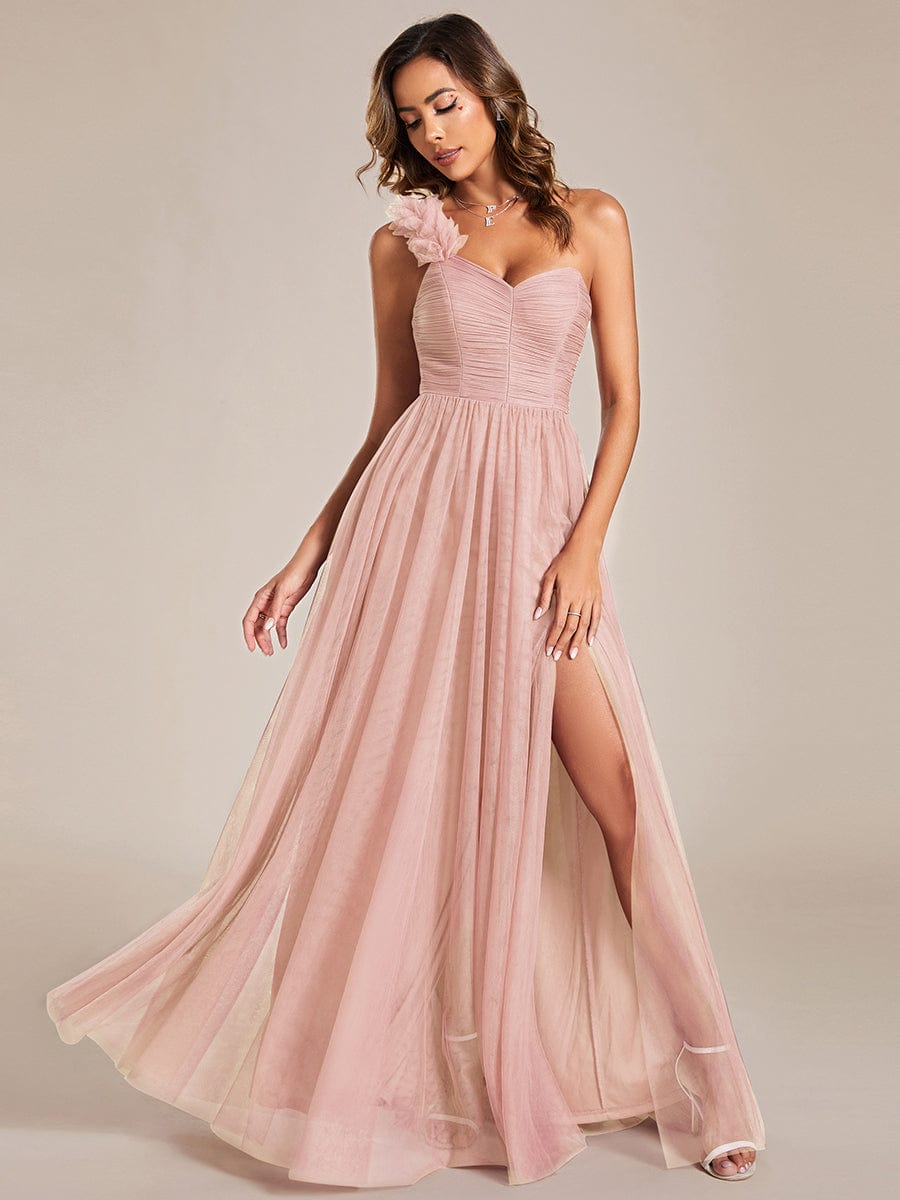 Pink Tulle Bridesmaid Dresses #style_ES01911PK