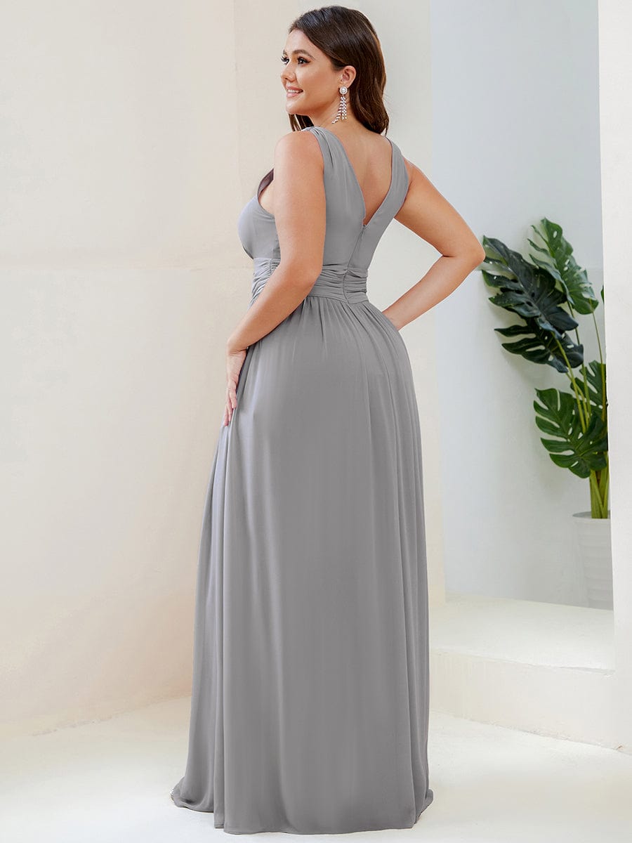 Grey Bridesmaid Dresses #style_ES09018GY