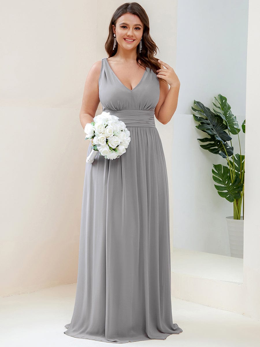 Grey Bridesmaid Dresses #style_ES09018GY