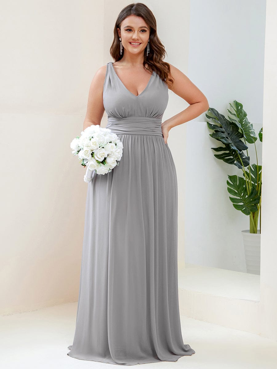 Grey Bridesmaid Dresses #style_ES09018GY