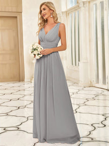 Grey Bridesmaid Dresses #style_ES09018GY