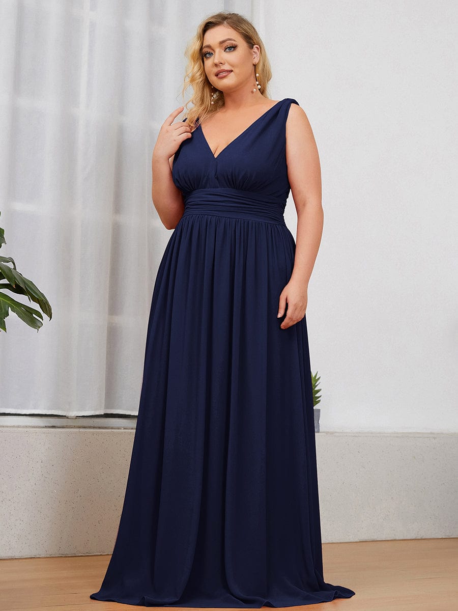 Navy Blue Bridesmaid Dresses #style_ES09018NB