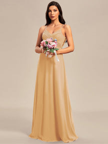 Top Picks Champagne Bridesmaid Gowns #style_ES80026CH