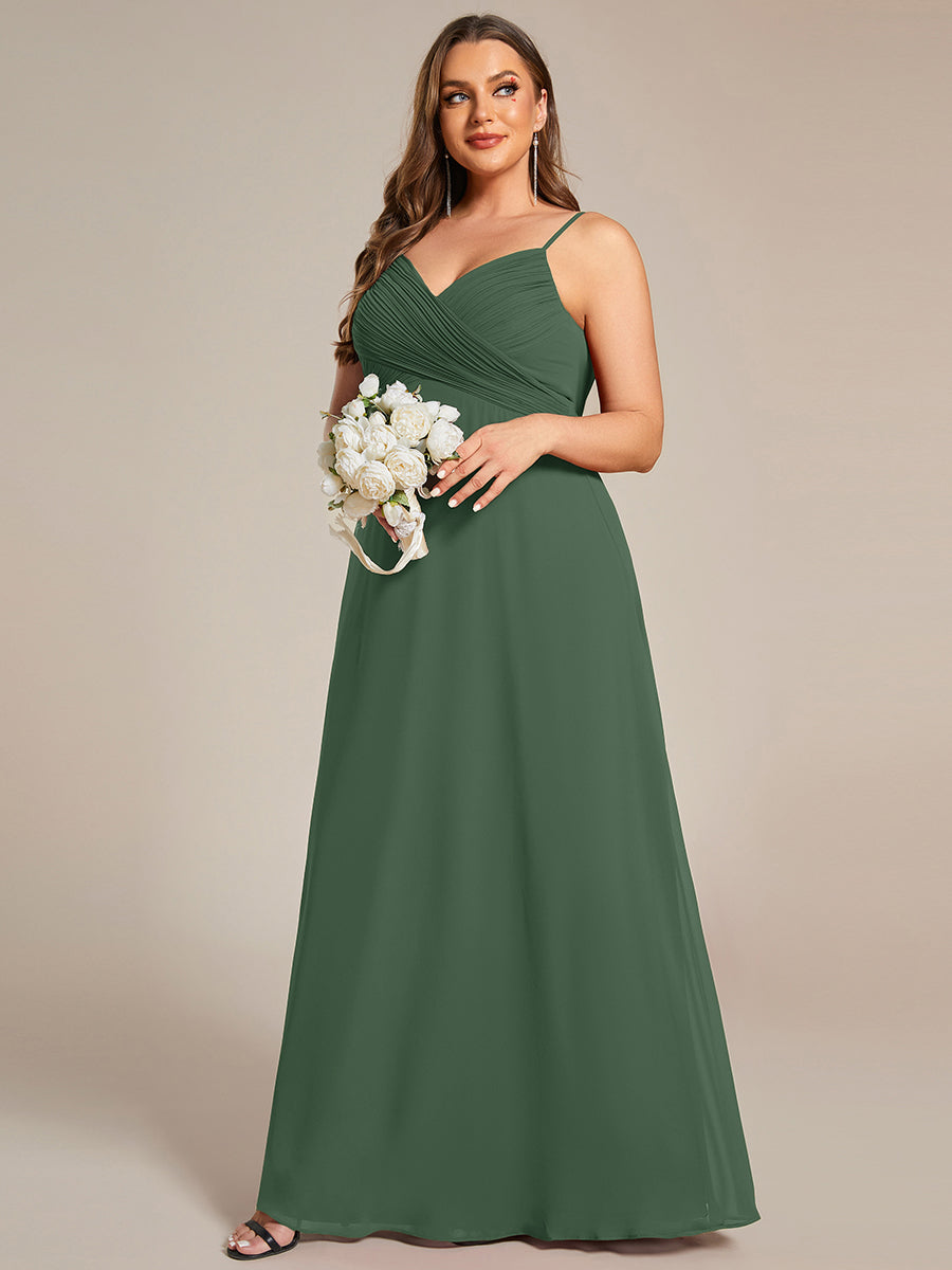 Sweetheart Draped Back Floor Length Bridesmaid Dress #color_Eucalyptus Green