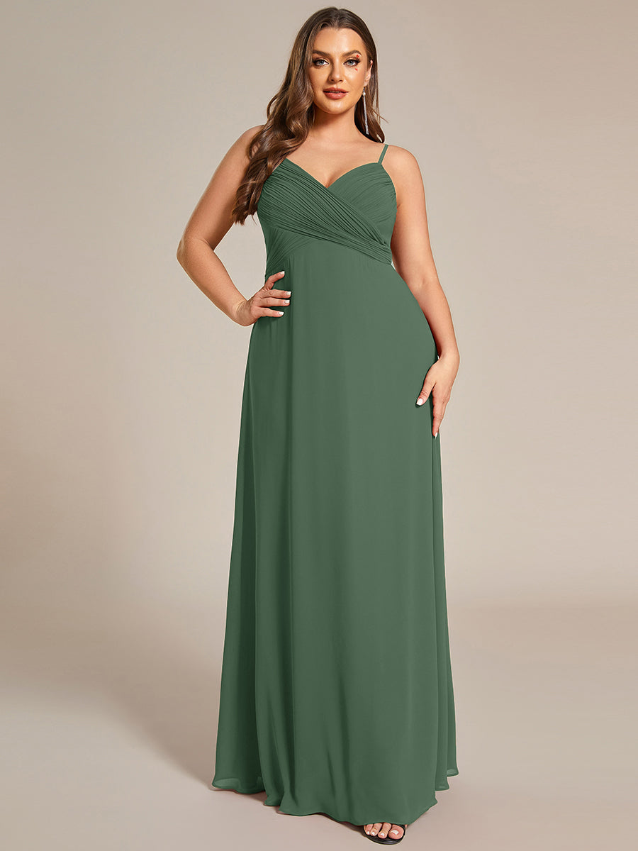 Sweetheart Draped Back Floor Length Bridesmaid Dress #color_Eucalyptus Green