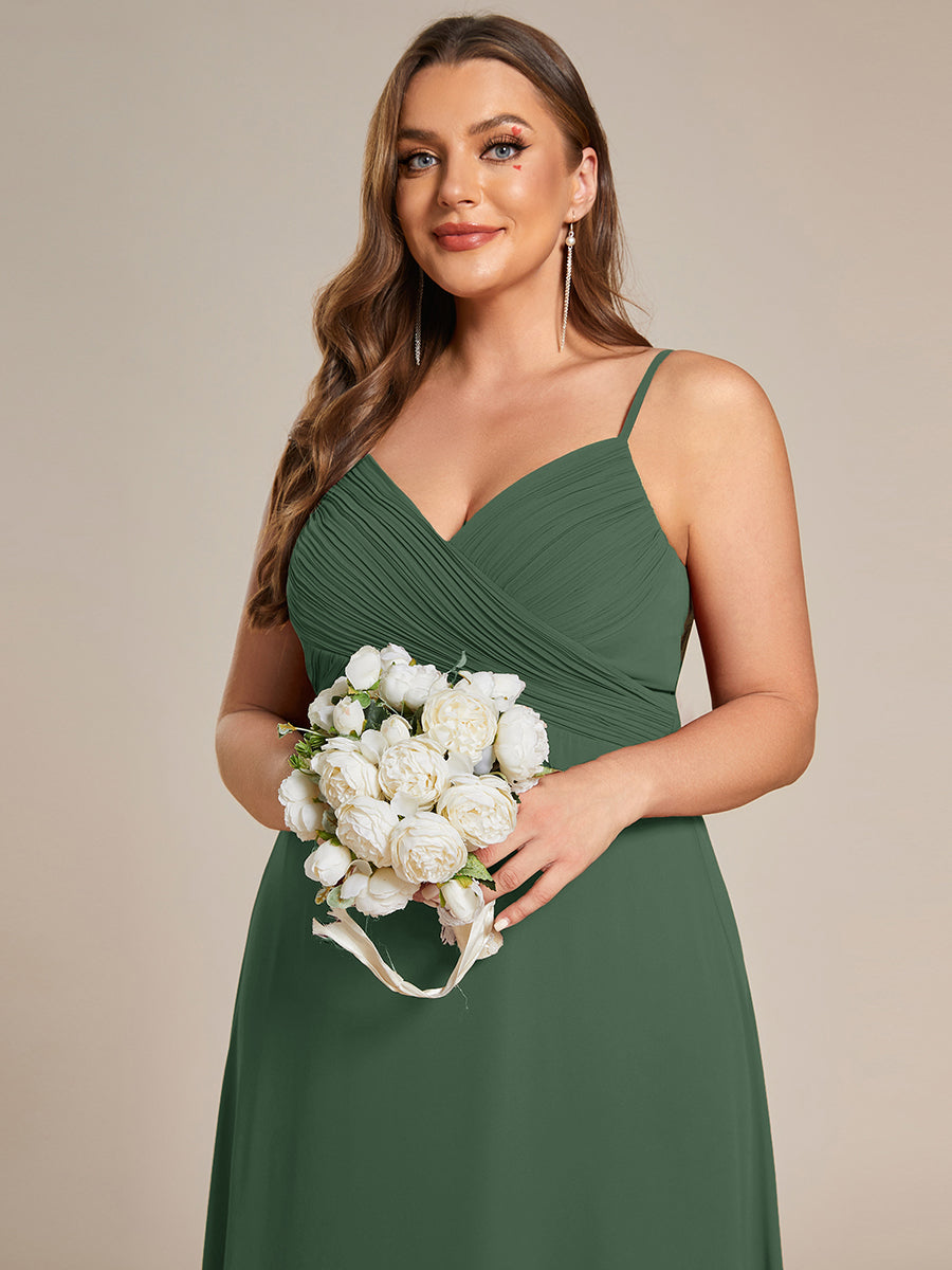 Sweetheart Draped Back Floor Length Bridesmaid Dress #color_Eucalyptus Green